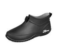 Zapatos de lluvia para mujer, suaves, para uso exterior durante la temporada de lluvias, cómodos, cortos, para trabajar y duraderos. Conguitos (Black, 37)