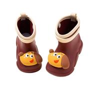 Zapatos de lluvia para niños Perro Eva Ligeras Botas de lluvia antideslizantes Botas de goma, 02 marrón., 28.5 EU Estrecho