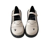 Zapatos de Lolita para Mujer, Zapatos de tacón Mary Jane, Bombas de Encaje con Lazo, Botas de cuña de Cosplay Bonitas Kawaii, Correa Cruzada, tacón de Bloque, Estilo Dulce