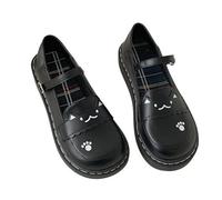 Zapatos de Lolita para Mujer, Zapatos de tacón Mary Jane, Bombas de Encaje con Lazo, Botas de cuña de Cosplay Bonitas Kawaii, Correa Cruzada, tacón de Bloque, Estilo Dulce