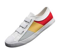 Zapatos de lona casuales para hombre, zapatos de moda con bloques de color, parte inferior plana, zapatos casuales de retazos de lona de color, antideslizantes, tenis de ocio, zapatos ligeros hechos a