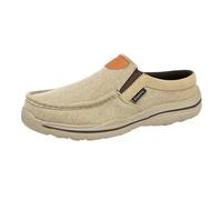 Zapatos de lona para hombre, zapatos de tela vieja sin cordones, con estribo de un pie, parte inferior gruesa, media arrastre, zapatos casuales, talla grande, transpirables, zapatos para exteriores