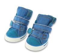 Zapatos de lona para mascotas, botas para perros, suela de goma antideslizante, para primavera, otoño, transpirables, zapatos para perros, caniche para caminar al aire libre (tamaño: 3)