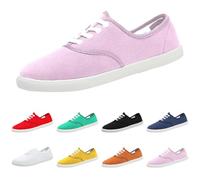 Zapatos de lona para mujer, ligeros, suelas suaves, cómodos, informales, zapatos de tela de color sólido, zapatos de lona transpirables, zapatos planos informales, zapatos deportivos antideslizantes