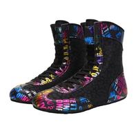 Zapatos de Lucha y Boxeo para niños - Zapatillas de Fitness para jóvenes, Zapatillas Altas Antideslizantes Culturismo, Kickboxing para Exteriores para Mujeres y Hombres
