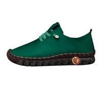 Zapatos de madre para mujer, zapatos casuales de piel, transpirables, antideslizantes, cómodos, ortopédicos, monocolor, suela plana, suave, amortiguación, zapatos deportivos para exteriores