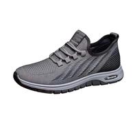Zapatos de malla para hombre, transpirables, para caminar al aire libre, cómodos, suaves, informales, antideslizantes, modernos, ligeros, para descansar, tenis atléticos populares, gris, 39 1/3 EU