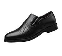 Zapatos de moda de negocios Zapatos de hombre Zapatos de encaje Casual Boda Zapatos de cuero para hombre, Negro , 46 EU