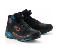Alpinestars CR-X Drystar Zapatos de moto, naranja/verde, Talla 7,5 (40)