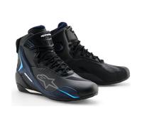 Zapatos de Moto Alpinestars Faster-4 Drystar Negro/Azul Marino/Cian45,5 Negro,Azul Marino,Cian