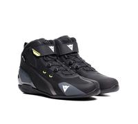Dainese Herian D-WP Zapatos de moto impermeables, negro/amarillo neón, Talla 46