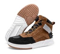 Zapatos de Moto para Hombre de Ante Botas de Moto Zapatillas de Deporte