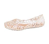 Zapatos de mujer bailarinas elegantes, planos Mary Jane zapatos mujer sandalias de malla de cristal zapatos de baile transparentes boda verano sandalias sandalias romanas sandalias bohemias, dorado