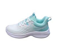 Zapatos de mujer casuales ligeros respirables zapatos de trail running suaves elegantes antideslizantes malla Shoes correr mujer al aire libre transpirable fitness deportivo running zapatillas, Menta