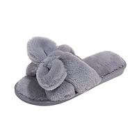 Zapatos de mujer Cerrados Cómodo y cálido tinte de algodón para mujer Zapatillas para mujer Zapatos de mujer 42 1/9, gris, 40 EU