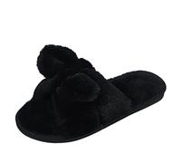 Zapatos de mujer Cerrados Cómodo y cálido tinte de algodón para mujer Zapatillas para mujer Zapatos de mujer 42 1/9, Negro , 36 EU