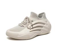 Zapatos de mujer con calcetines, Europa y Estados Unidos, Zapatos Deportivos Casual con Suela Gruesa, Zapatillas de Correr Transpirables y Suaves, Color blanco., 37 EU