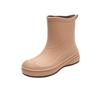 Zapatos de mujer con cordones negros Women's Rain Water Shoes Top Rubber Shoes Casual and Fashionable All Outdoor Work Fishing Car Washing Kitchen Non Overshoes Rain Zapatos de verano 39, marrón, 39