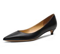 Zapatos de Mujer con Tacones de Gatito - Zapatos de Vestir Comfort Pointed Toe Negro 39 EU