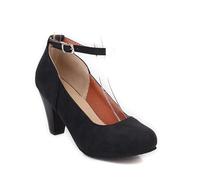 Zapatos de Mujer de tacón Alto con Tiras en el Tobillo Zapato Salón Azul