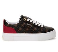 Zapatos De Mujer Guess FL8GEAFAL12 Zapatillas Con Cordones Logo Moda Marrón
