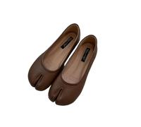 Zapatos de Mujer JJDFW con Suela Plana y Puntera Dividida, Estilo mocasín francés.