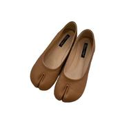 Zapatos de Mujer JJDFW con Suela Plana y Puntera Dividida, Estilo mocasín francés.