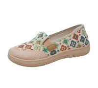 Zapatos de mujer mocasines elegantes Loafers Zapatos Slip On Cómodos Ligeros Casual Mocasines Zapatos de Mujer al Aire Libre Sencillos Zapatillas de Deporte Sandalia Verano Bajo Primavera, Verde, 36