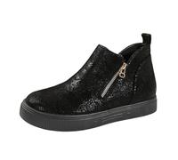 Zapatos de mujer moda transpirables tiempo libre PU cuero deportivo plano monocolor cómodos básicos running verano boda caminata casual transpirable elegante casual caminata, Negro 1, 41 EU
