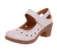 Zapatos de mujer Pumps - Zapatos de baile latinos con tacón de bloque Mocasines con correa al tobillo zapatos de tacón cerrados Sandalias ortopédicas de verano elegantes sandalias de cuña cómodas