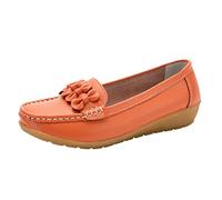 Zapatos de mujer Slip on Sportschuhe Slip On Women Comfort Walking Flat Moafers Casual Driving Loafers Wanderschuhe für Frauen, naranja, 42 EU