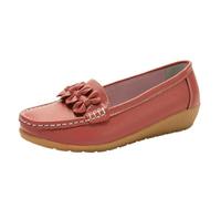 Zapatos de mujer Slip on Sportschuhe Slip On Women Comfort Walking Flat Moafers Casual Driving Loafers Wanderschuhe für Frauen, rojo, 42 EU