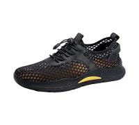 Zapatos de natación para hombre de verano, zapatos de playa de secado rápido, zapatos ligeros, antideslizantes, sandalias para exteriores, cómodas, informales, chanclas de baño, Negro , 44 EU