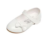 Zapatos de niña de piel sintética, zapatos individuales, zapatos de baile, zapatos de rendimiento para niñas, zapatillas impermeables para mujer, Blanco, 35 EU