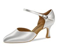 Zapatos de Novia Diamond para Mujer 051-085-092-Y - Satén Blanco - Regular - 6,5 cm Flare - Talla: UK 6,5