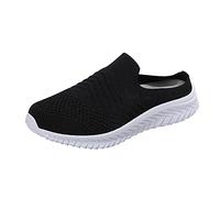Zapatos de ocio Moda al aire libre Mujeres Casual Slip on Transpirable Cuñas Mujer, Negro , 40 EU