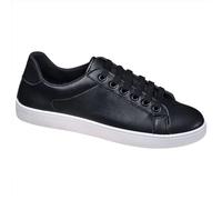 Zapatos de ocio para hombre de piel - Zapatos con cordones para hombre, negros, informales, ligeros, antideslizantes, planos, ligeros, zapatos deportivos anchos, resistentes al agua, Negro , 42 EU