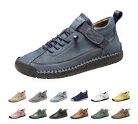 Zapatos de ocio para hombre, deportivos, impermeables, con suela de goma, suela suave, zapatos de negocios, antideslizantes, con cordones, zapatos de interior, azul, 43 EU