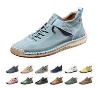 Zapatos de ocio para hombre, deportivos, impermeables, con suela de goma, suela suave, zapatos de negocios, antideslizantes, con cordones, zapatos de interior, azul claro, 43 EU