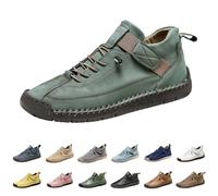 Zapatos de ocio para hombre, deportivos, impermeables, con suela de goma, suela suave, zapatos de negocios, antideslizantes, con cordones, zapatos de interior, Color verde oscuro., 45 EU