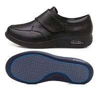 Zapatos de Osteoartritis Zapatillas Cómodas Ancho Especial Pie Diabetico Zapatillas Anatómicas para Pies Delicados en Ancho Especial para Mujer,Negro,41 EU