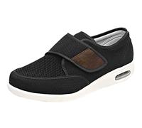 Zapatos de Osteoartritis Zapatos para diabéticos para pies hinchados Zapatos Grandes obesos para Hombres y Mujeres con Textil última generación y Suela de Poliuretano Ultraligera,Negro,44.5 EU