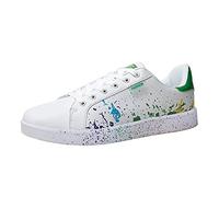 Zapatos de pareja para parejas de moda, zapatos blancos pequeños, unisex, invisibles, antideslizantes, impermeables, zapatos casuales con cordones, extra anchos para todas las estaciones, verde, 41 EU