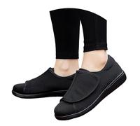 Zapatos de paseo informales ligeros transpirables de malla con cierre de para un uso cómodo., Negro , 39 EU
