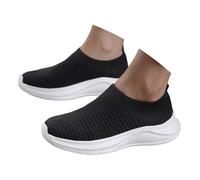 Zapatos de paseo Slip-on Mujer Caminata Cómodas Suaves Ligeras Malla Transpirable Senderismo Running Verano Boda Caminata Casual Transpirables, Negro , 41 EU