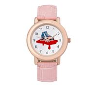 Zapatos de patinaje con bandera de Estados Unidos, reloj personalizado para mujer, correa suave, regalos para cumpleaños, día de San Valentín