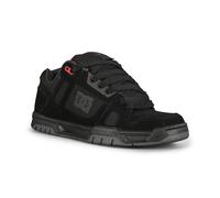 DC Shoes Zapatillas de Piel Stag para Hombre, Black Grey Red, 46.5 EU
