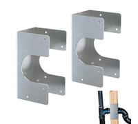 Zapatos de perno galvanizados | Soporte de tubería resistente | Protectores de pernos de acero galvanizado de calibre 16 | para tuberías de baño, cocina, remodelación, construcción, marco de metal