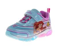Zapatos de personajes para niñas, zapatos deportivos con luz LED, para niñas, princesas de Disney, Moana, Sirenita, puntada, Minnie Frozen, Barney, Paw Patrol (tallas: 5-10 niños pequeños/11-12 niños
