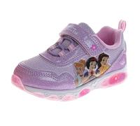 Zapatos de personajes para niñas, zapatos deportivos con luz LED, para niñas, princesas de Disney, Moana, Sirenita, puntada, Minnie Frozen, Barney, Paw Patrol (tallas: 5-10 niños pequeños/11-12 niños
